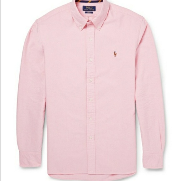 pink polo button down